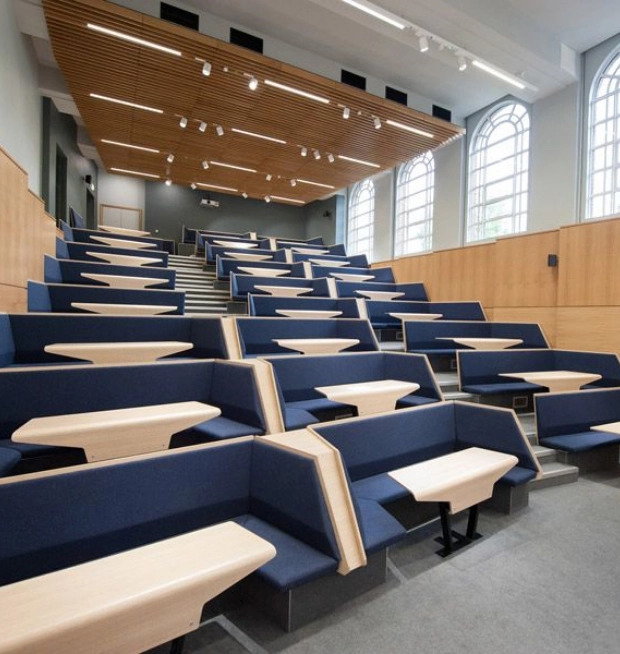 Loughborough university lecture room with Race Furniture CONNECT educational furniture
