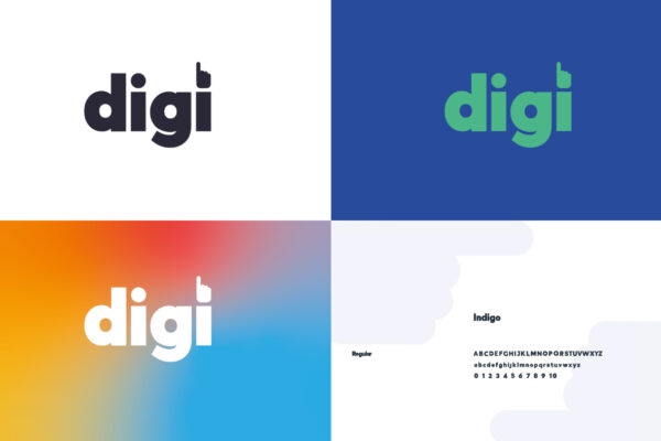 Digi Pen brand logo variations designed by Simple Design Works