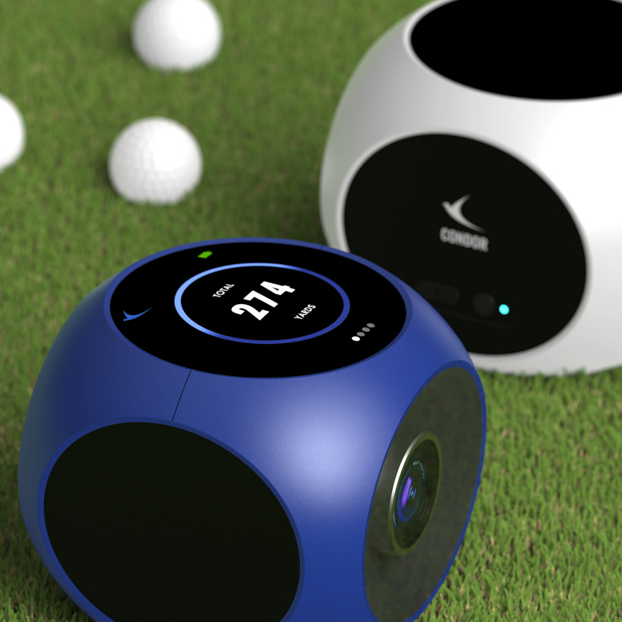 Render of Condor Tracer sports tech product designed for golfers by Simple Design Works