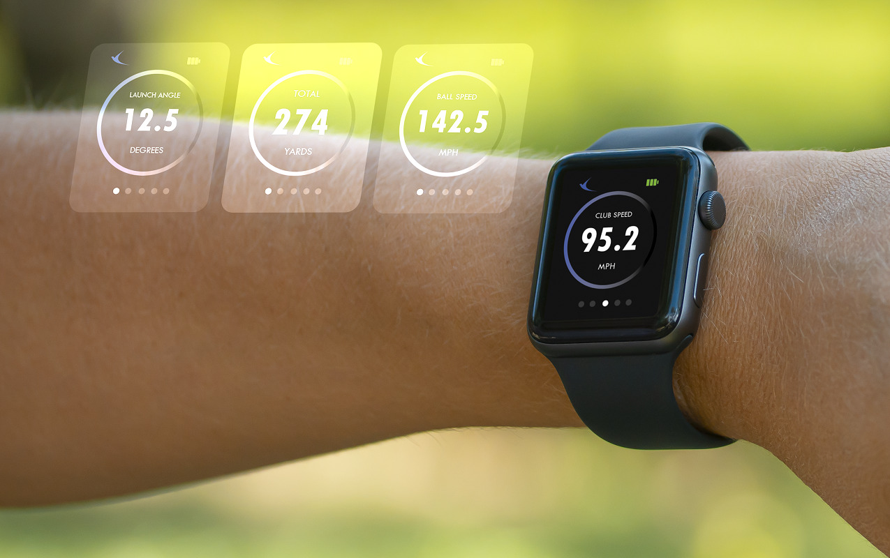 Render of Condor Tracer sports tech app on watch for new sports product designed by Simple Design Works
