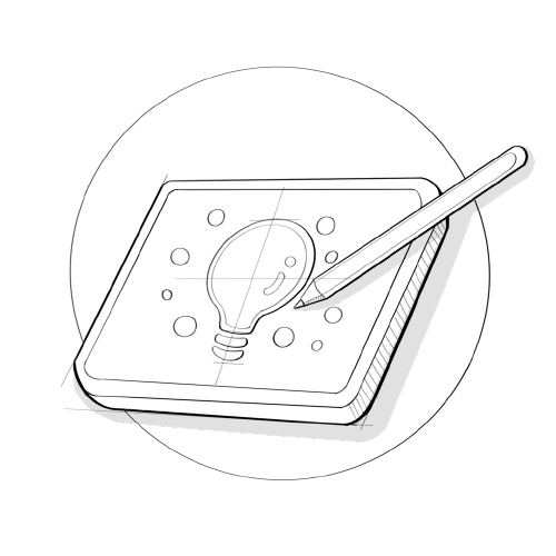 Concept development services icon sketched by Simple Design Works
