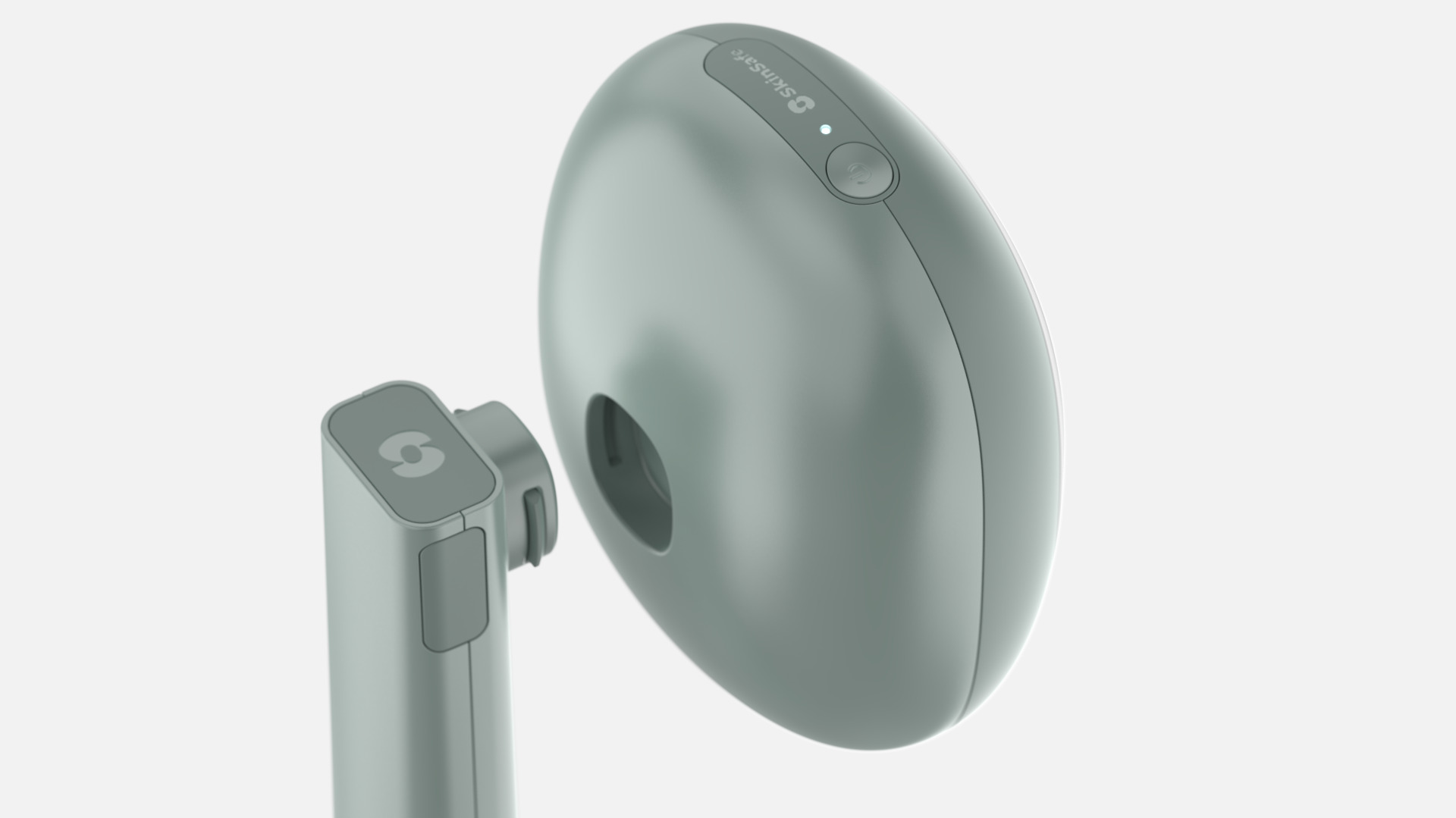 3D render showing how a new medical device attaches itself to a handle